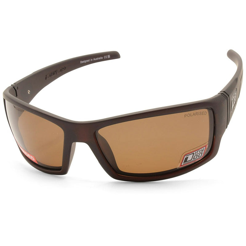 Dirty Dog Defendor Satin Brown/Brown Polarised Unisex Sports Sunglasses 53655