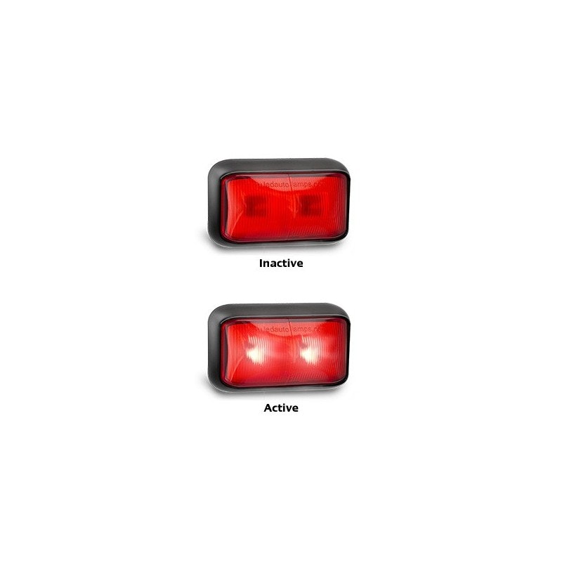 LED Autolamps 58RM Rear End Outline Marker Blister Single