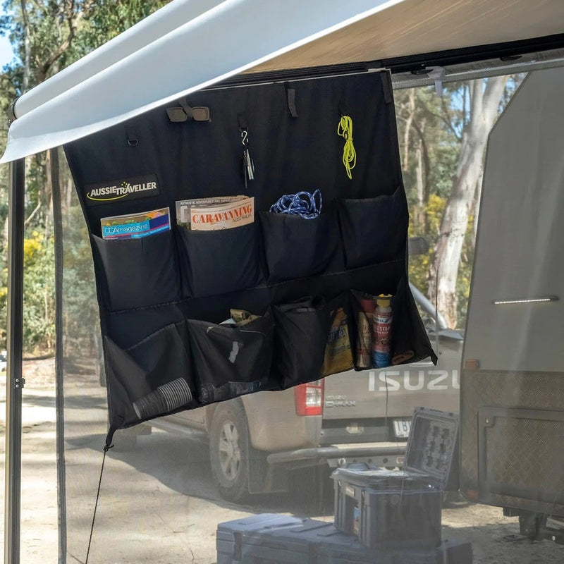 Aussie Traveller Awning Organiser 120x100cm (WxH) Pegs & Guy Ropes Included