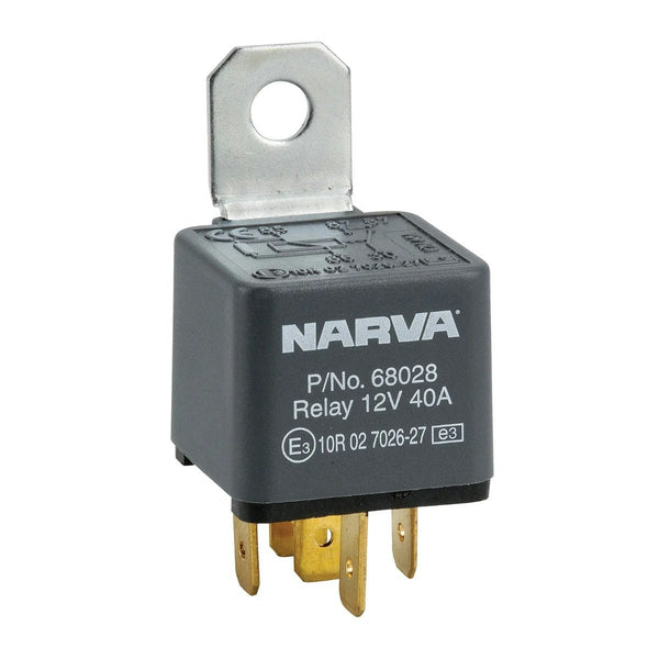 Narva 68028BL 12V 40A Normally Open 5 Pin Relay With Resistor (Blister Pack Of 1)