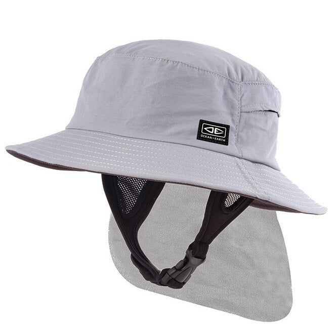 Ocean & Earth Indo Adult Stiff Peak Surf Hat - Grey Sizes XS-XL