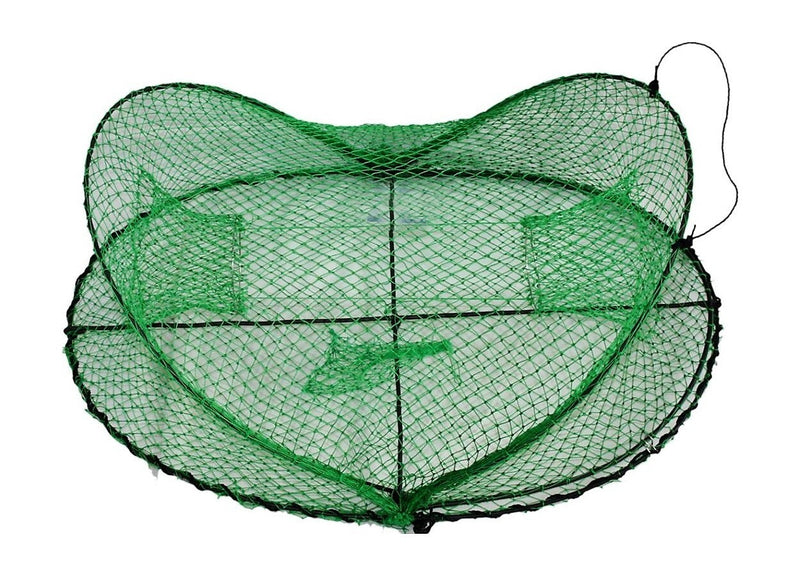 2 x Seahorse Folding Opera House Traps With 90mm Rings - Green Yabby Net