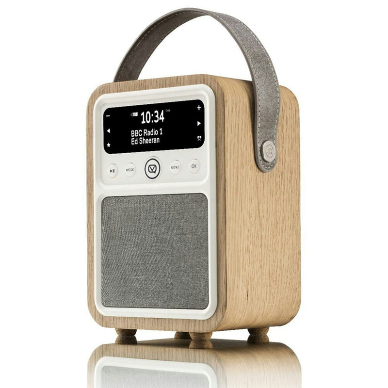 View Quest Monty Retro DAB+ Digital AM/FM Radio/Bluetooth/Wireless Speaker Oak