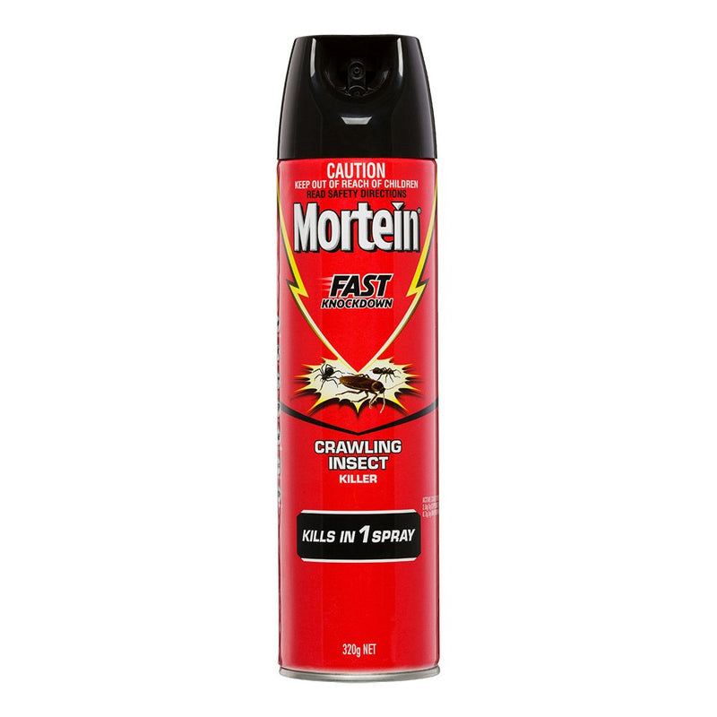 2x Mortein 320g Click Rapid Kill Crawling Insect Cockroaches Indoor Spray Killer