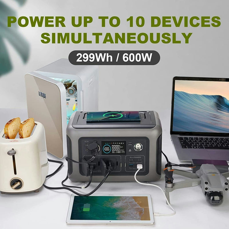 Power Station 600W with 120W Solar Panels