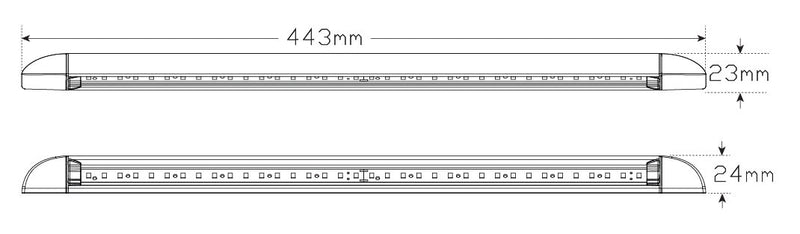 LED Autolamps 23450 Caravan Awning Lamp Silver Housing, 12 Volt, Single Blister