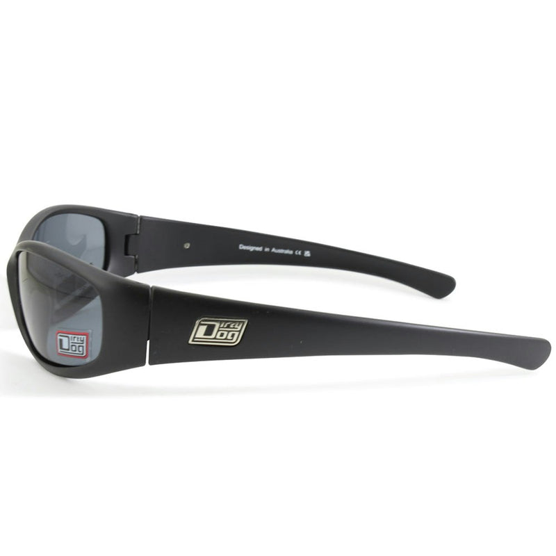 Dirty Dog Buzzer Satin Black/Grey Polarised Men's Sunglasses 53686