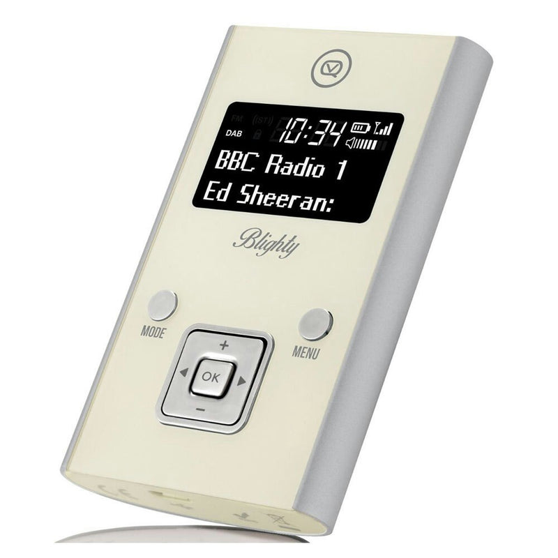 View Quest Blighty DAB+ Pocket Digital FM Radio/DAB/Silver/Cream