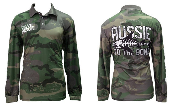 Wilson Venom Addict Brothers Camo Tournament Long Sleeve Fishing Shirt - UPF50+