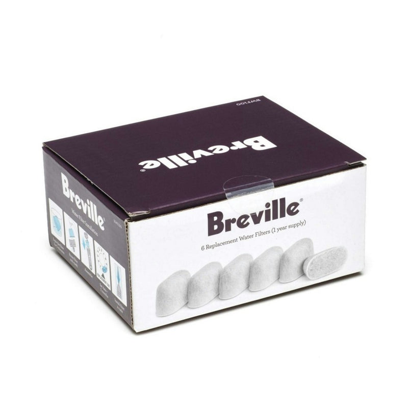 6pc Breville Replacement Charcoal Water Filters for Coffee Espresso Machines