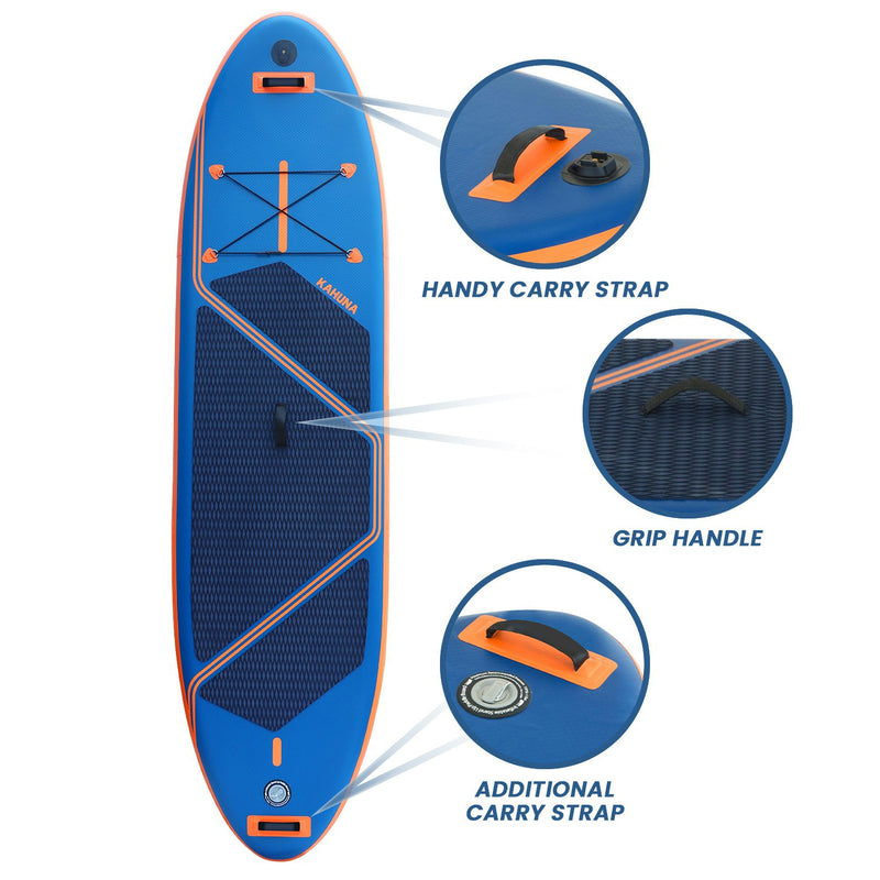 Kahuna Kai Premium Sports 10.6FT Inflatable Paddle Board - Blue