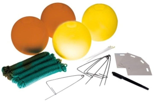 6" Hi-Vis Crab Floats - 150mm Crabbing Accessories Kit-Clips,Ropes,ID Tags + Pen