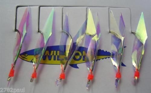 Wilson Bait Jigs Fishing Rig -Hook Sizes 4 & 6 Bulk 6pc