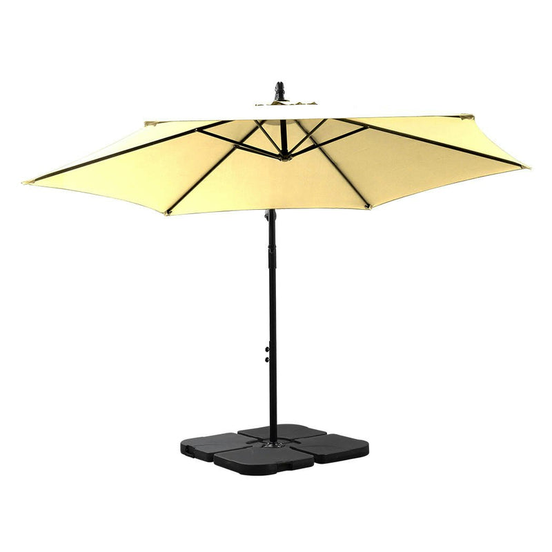 Mountview 3M Outdoor Umbrella Cantilever Umbrellas Base Stand Garden Patio Beach