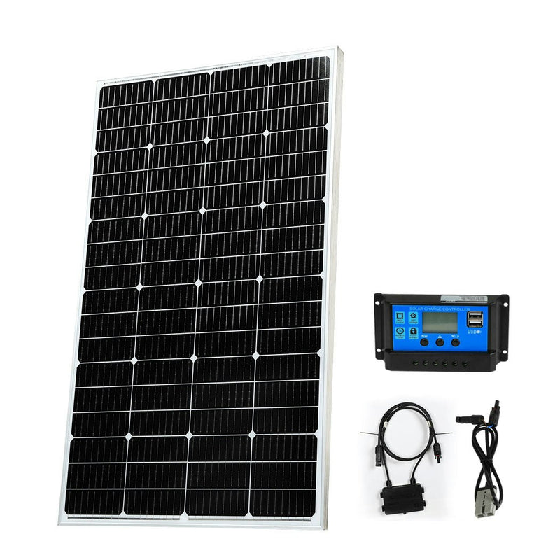 Traderight Group  12V 300W Solar Panel Kit Mono Caravan Camping Power Controller Charging USB Home