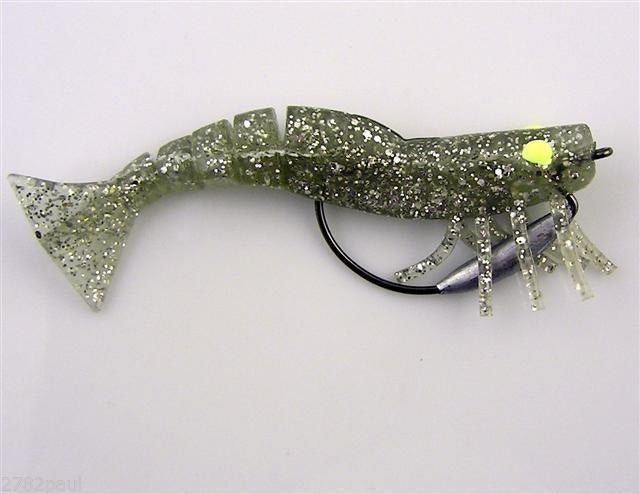 89mm Zerek Live Shrimp Pre Rigged Lumo Eyes Jointed Body Lure