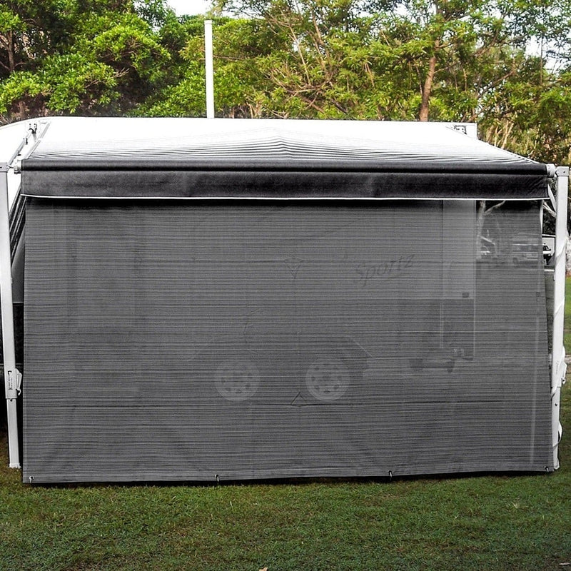 Aussie Traveller Sunblocker Long Side Wall - Grey - 4.57m (16')