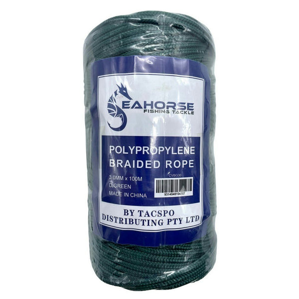 100m Roll of Seahorse 3.0mm Braided Nylon VB Cord-Dark Green Venetian Blind Cord