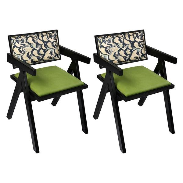 Levede 2x Dining Chair Solid Wood Armchair Accent Chair Retro Backrest Chairs