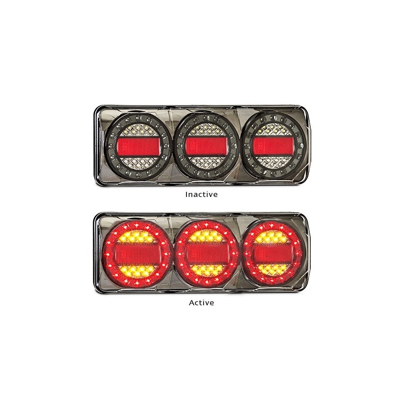 LED Autolamps Maxilamp 3 Stop/Tail/Indicator/Reflector - Bolt Mount, Single Box