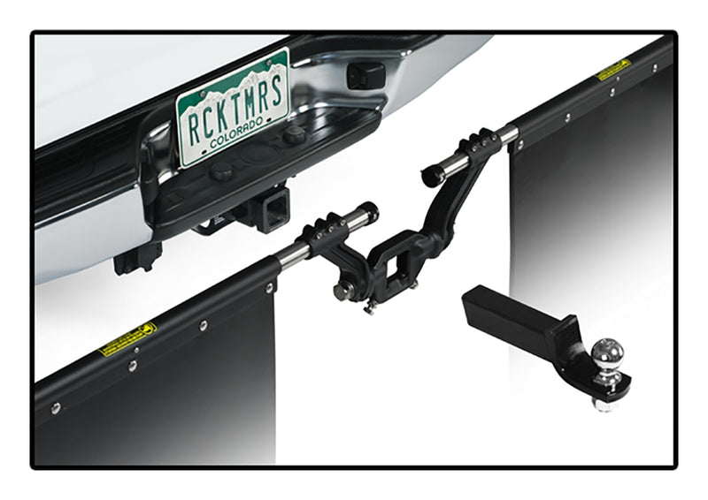 Rock Tamers 2” Hub Mudflap System Matte Black/Stainless Steel Trim Plates