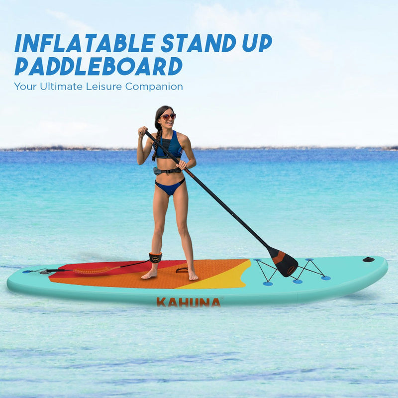 Kahuna Hana Inflatable Stand Up Paddle Board 10ft6in iSUP Accessories - Teal