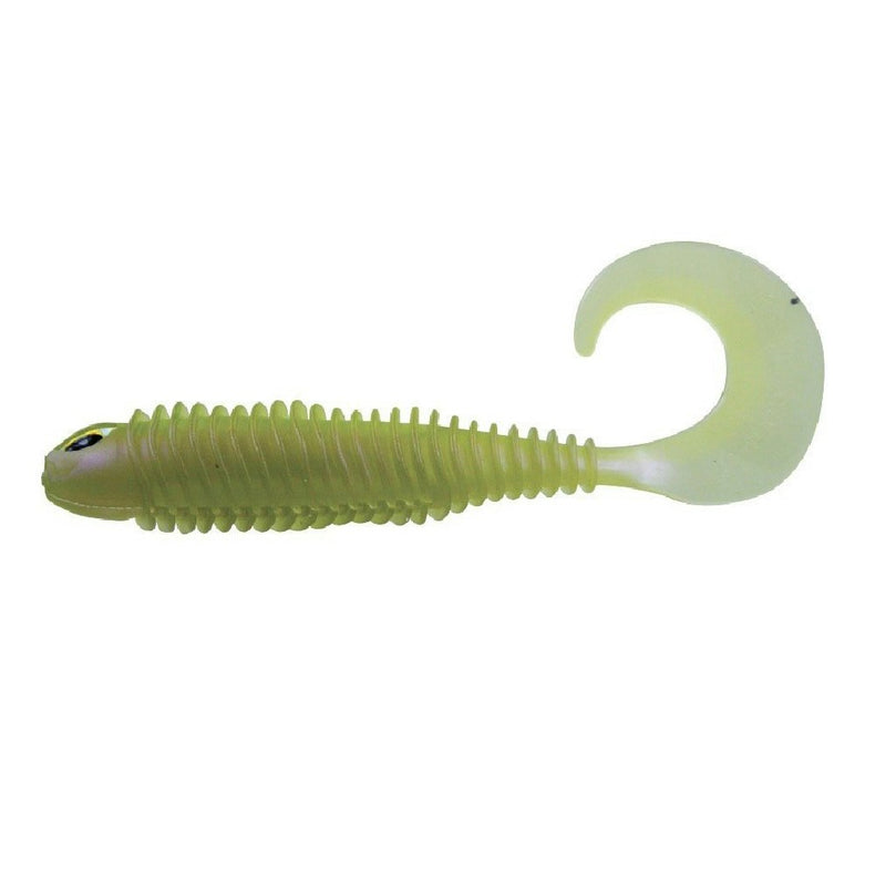 Chasebaits 3 inch Curly Baits Soft Plastic Fishing Lures - Pearl Prawn