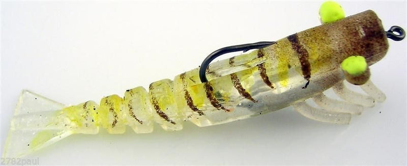 50mm Zerek Live Shrimp Pre Rigged Lumo Eyes Jointed Body Lure