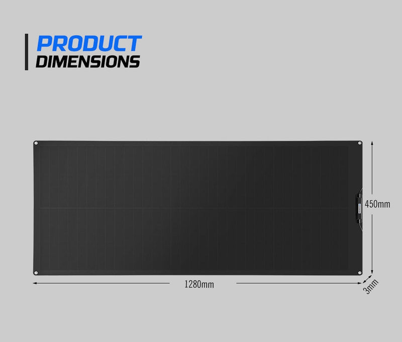 ATEM POWER 12V 110W Flexible Solar Panel Mono Shingled Caravan Battery Charging