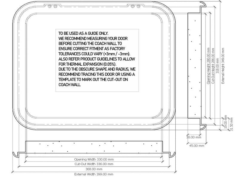 Coast Door 1 - White 399 x 349 (M500-100)