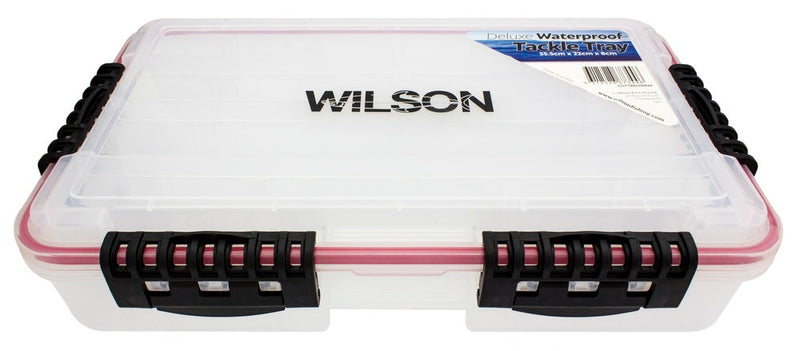 Large Wilson Deluxe Deep Waterproof Fishing Tackle Tray with 24 Compartments