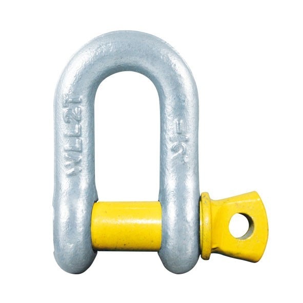 D Shackle 11mm 1.5T Rated Yellow