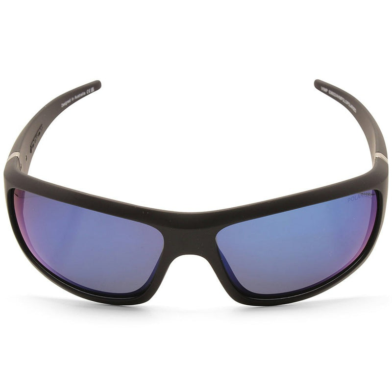 Dirty Dog Vimp Satin Black/Grey-Blue Mirror Polarised Men's Sunglasses 53602