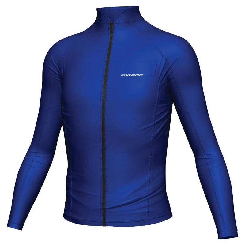 Mirage Unisex Kids/Teens Zip Up Long Sleeve Lycra Rash Shirt Blue