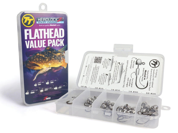 TT Fishing Headlockz HD Flathead Value Pack - TT Lures Assorted Jig Heads Kit