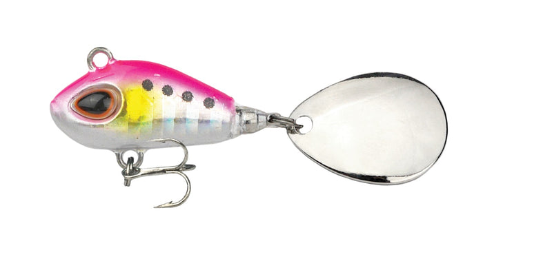 5cm/10gm Storm Gomoku Spin Vibration Lure with Flashing Tail Blade -Pink Sardine