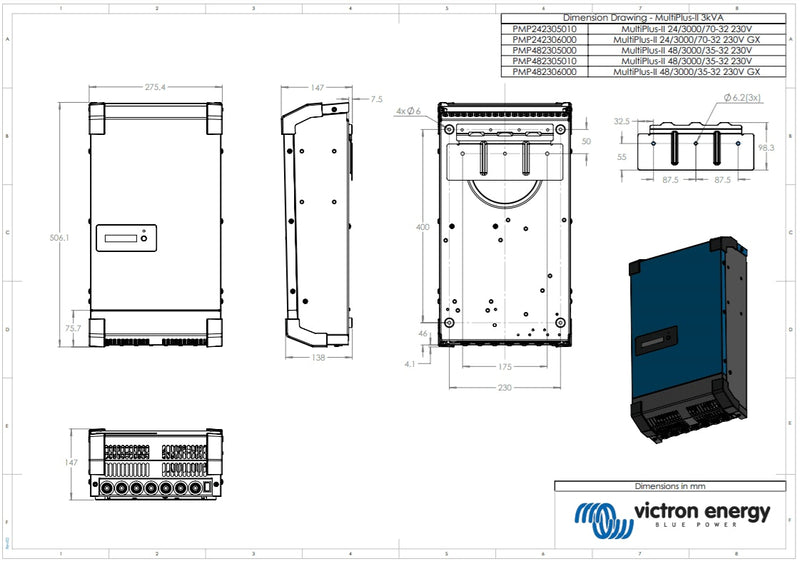 Victron 24V 3000VA MultiPlus-II 24/3000/70-32 Inverter/Charger