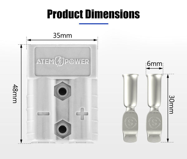 10x 50Amp Anderson Style Plug T-Bar