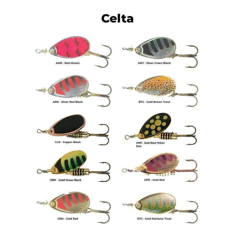 2 Pack of Size 2 Rublex Celta Inline Spinner Lure-3.5gm Spinnerbait Fishing Lure