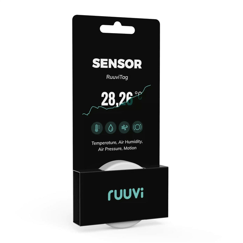 Ruuvi RuuviTag Sensor (4in1) Wireless Temperature, Humidity, Air Pressure and Motion Sensor