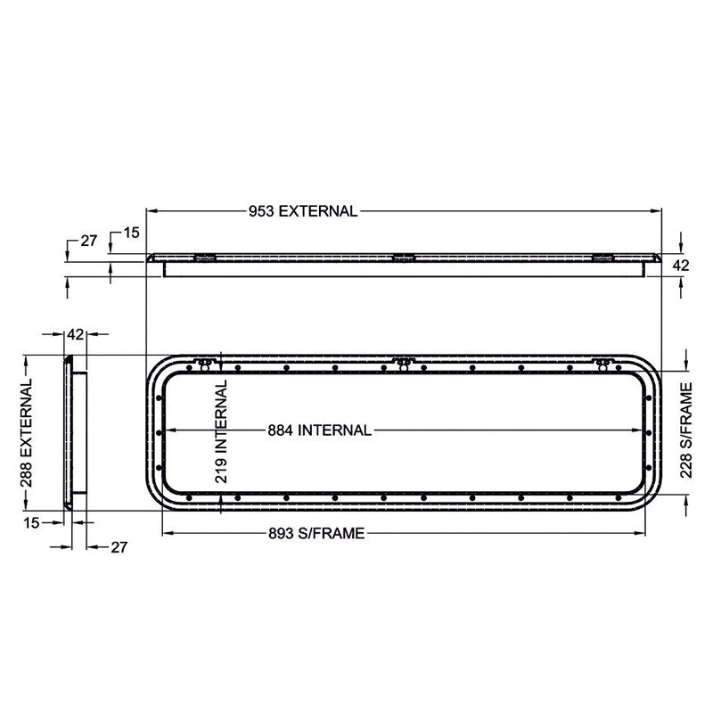 Coast Door 5 - Black 288 x 953 (M500-240)