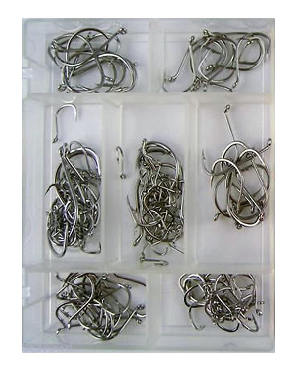 Surecatch 140 Piece Assorted Suicide Fishing Hook Pack in Tackle Box