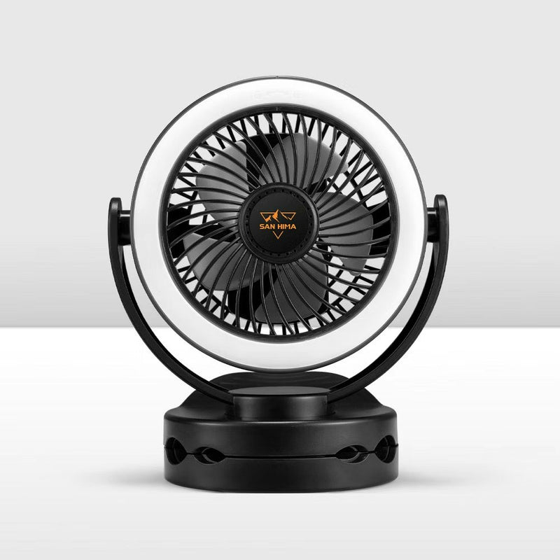 2X 3X 4X San Hima Portable Camping Fan 10000mAh W/ LED Light USB Rechargeable