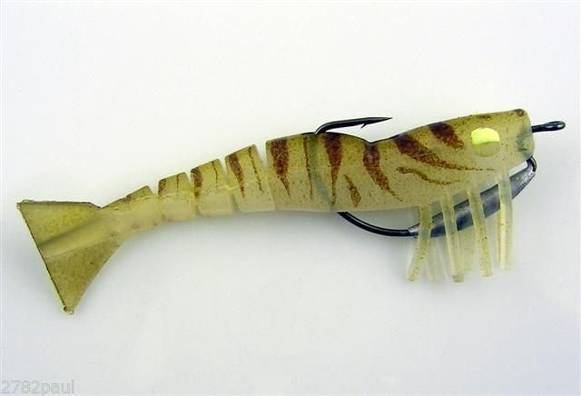 89mm Zerek Live Shrimp Pre Rigged Lumo Eyes Jointed Body Lure