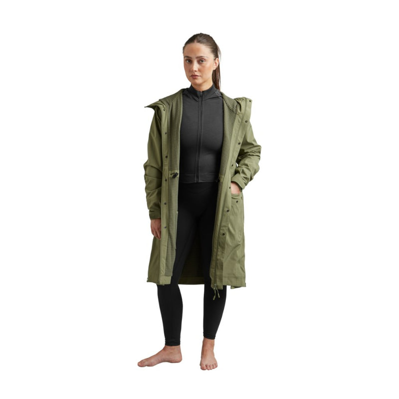 Women's Pursuit Waterproof Lightweight Changing Robe Jacket - Olive Green