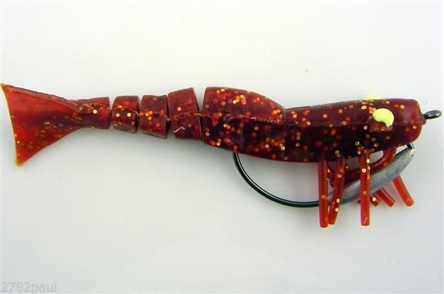 89mm Zerek Live Shrimp Pre Rigged Lumo Eyes Jointed Body Lure