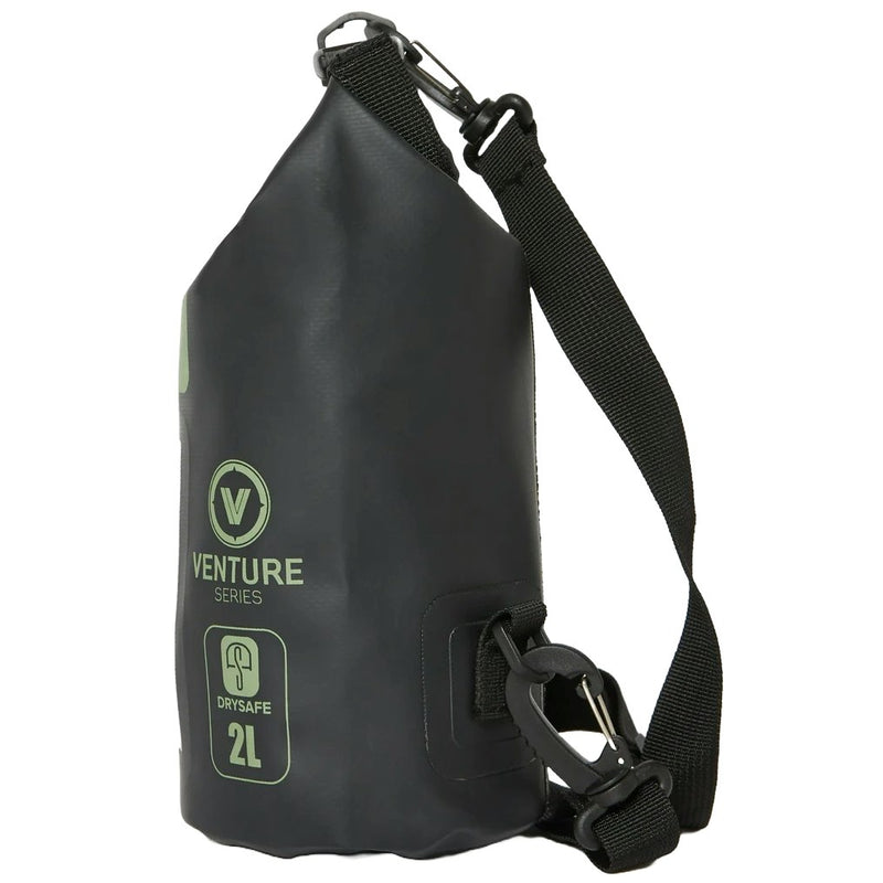 Jetpilot Venture Black 2L Roll-Top Waterproof Dry Bag with Shoulder Strap