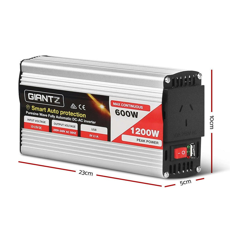 600W Puresine Wave DC-AC Power Inverter