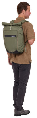 THULE Paramount 24L Rolltop Backpack Bag w/ 16" Laptop Padded Compartment in Olive Green