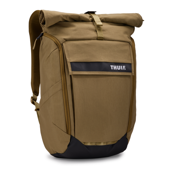 THULE Paramount 24L Rolltop Backpack Bag w/ 16" Laptop Padded Compartment in Nutria Brown